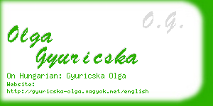 olga gyuricska business card